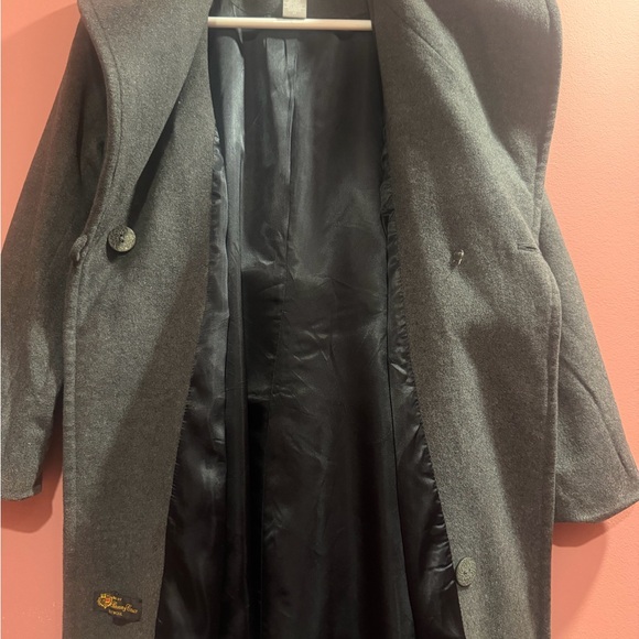 Lord & Taylor Dark Gray Trench Coat - Picture 5 of 5